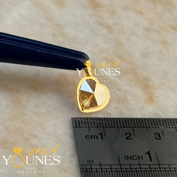 آویز طلا سواروسکی قلبی کرم